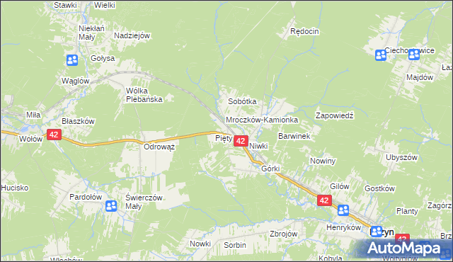 mapa Sołtyków gmina Bliżyn, Sołtyków gmina Bliżyn na mapie Targeo