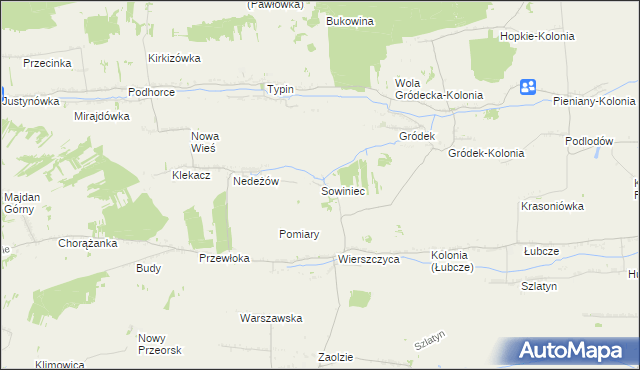 mapa Sowiniec gmina Jarczów, Sowiniec gmina Jarczów na mapie Targeo