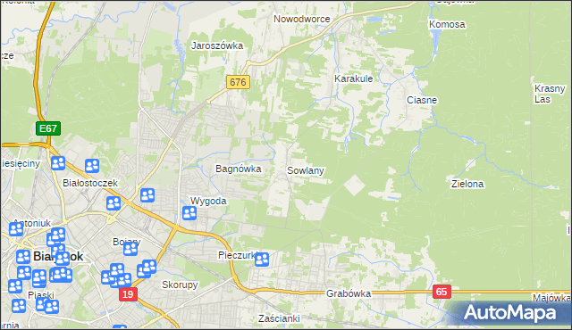 mapa Sowlany, Sowlany na mapie Targeo