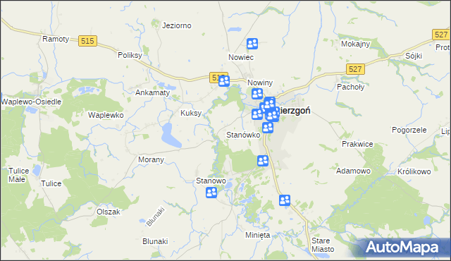 mapa Stanówko, Stanówko na mapie Targeo