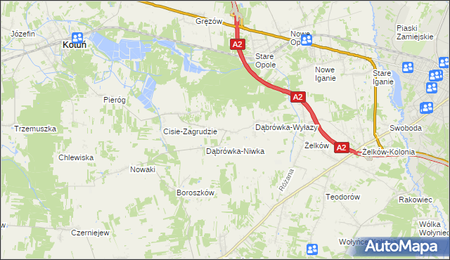 mapa Stara Dąbrówka, Stara Dąbrówka na mapie Targeo