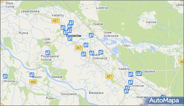 mapa Stare Siołkowice, Stare Siołkowice na mapie Targeo