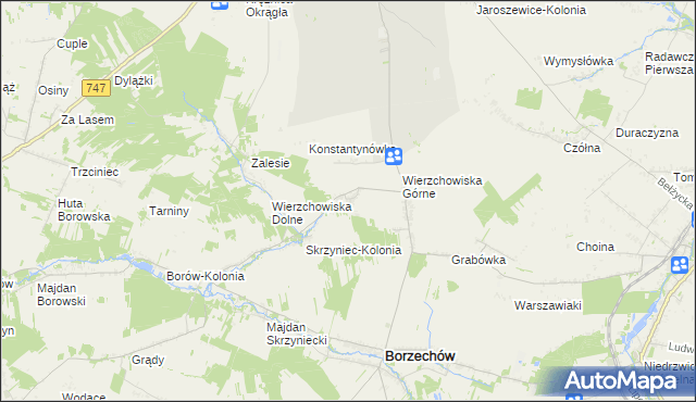 mapa Stare Wierzchowiska, Stare Wierzchowiska na mapie Targeo