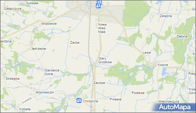 mapa Stary Grodków, Stary Grodków na mapie Targeo