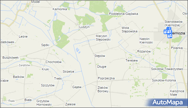 mapa Stępów, Stępów na mapie Targeo