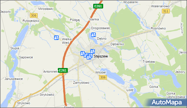 mapa Stęszew, Stęszew na mapie Targeo