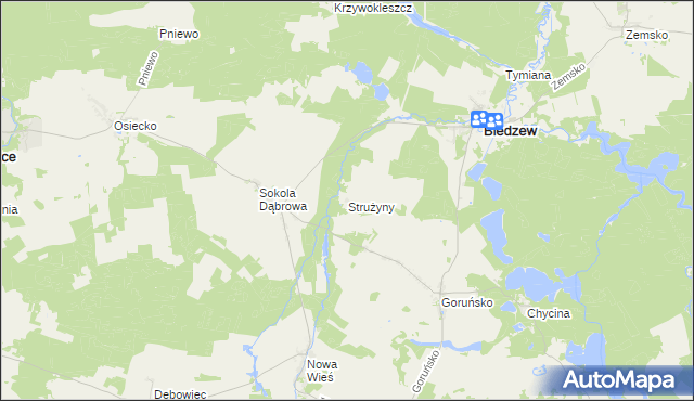 mapa Strużyny, Strużyny na mapie Targeo