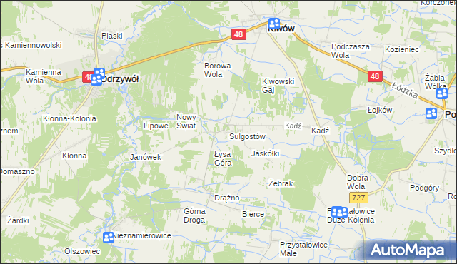 mapa Sulgostów, Sulgostów na mapie Targeo