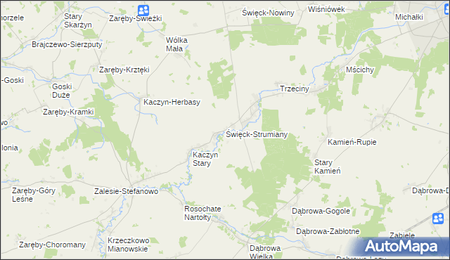 mapa Święck-Strumiany, Święck-Strumiany na mapie Targeo