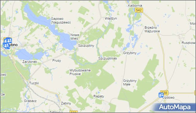 mapa Szczupliniak, Szczupliniak na mapie Targeo