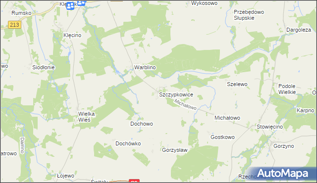 mapa Szczypkowice, Szczypkowice na mapie Targeo