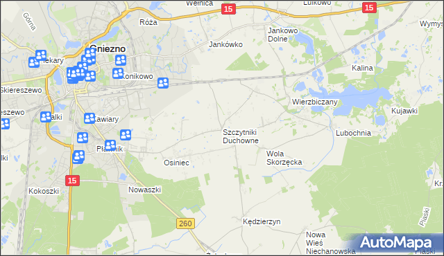 mapa Szczytniki Duchowne, Szczytniki Duchowne na mapie Targeo