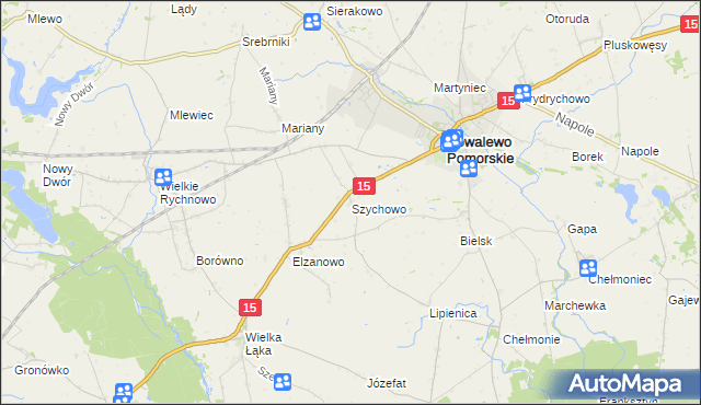 mapa Szychowo, Szychowo na mapie Targeo
