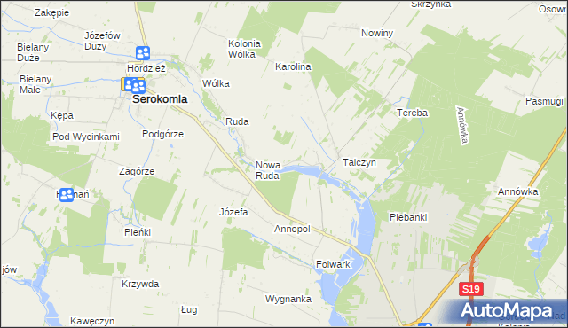 mapa Talczyn-Kolonia, Talczyn-Kolonia na mapie Targeo