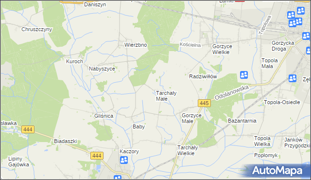 mapa Tarchały Małe, Tarchały Małe na mapie Targeo