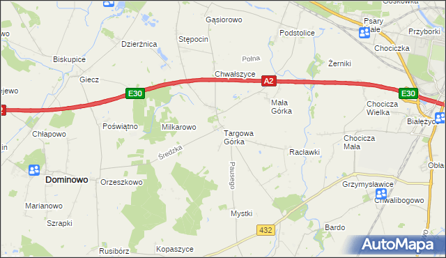 mapa Targowa Górka, Targowa Górka na mapie Targeo