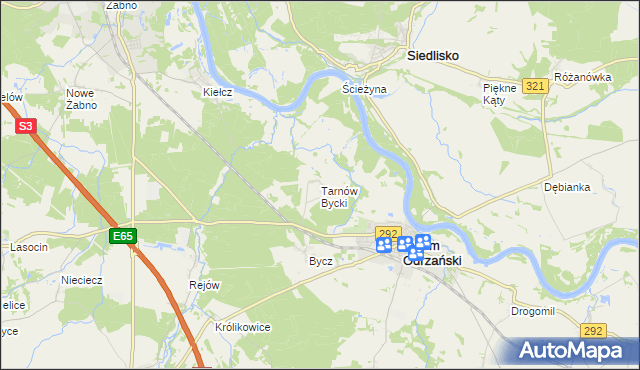 mapa Tarnów Bycki, Tarnów Bycki na mapie Targeo