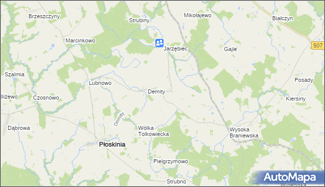 mapa Tolkowiec, Tolkowiec na mapie Targeo