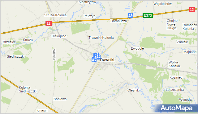 mapa Trawniki powiat świdnicki, Trawniki powiat świdnicki na mapie Targeo