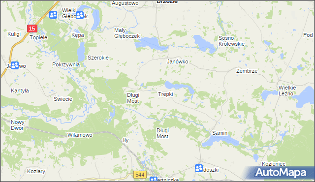 mapa Trepki, Trepki na mapie Targeo