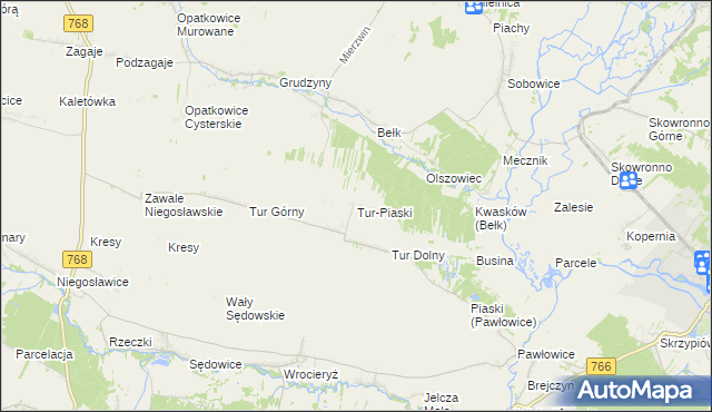 mapa Tur-Piaski, Tur-Piaski na mapie Targeo