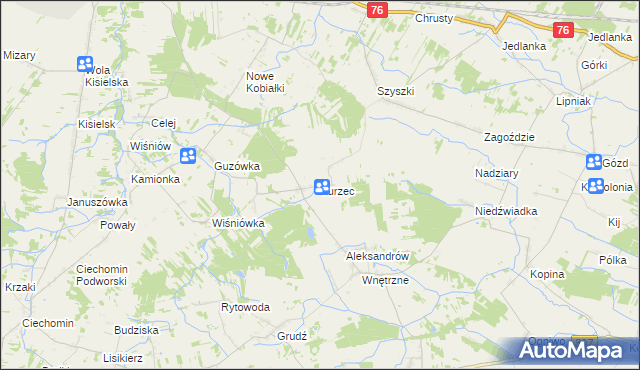 mapa Turzec, Turzec na mapie Targeo