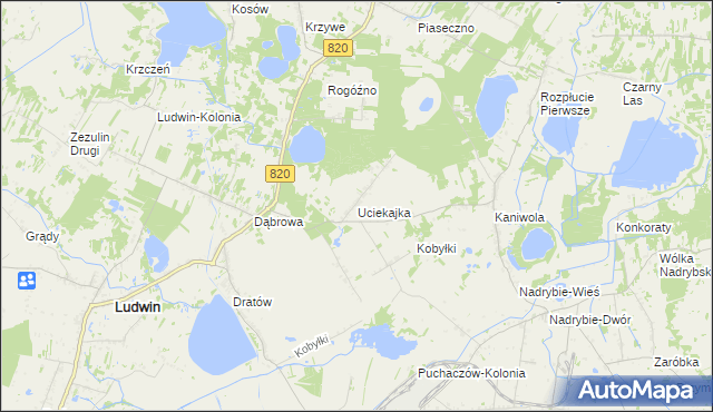mapa Uciekajka, Uciekajka na mapie Targeo