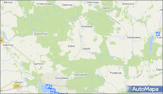 mapa Upadły, Upadły na mapie Targeo