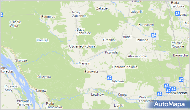 mapa Uścieniec, Uścieniec na mapie Targeo