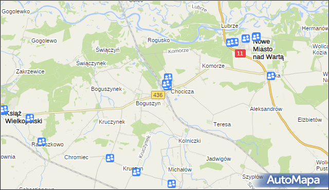 mapa Utrata gmina Nowe Miasto nad Wartą, Utrata gmina Nowe Miasto nad Wartą na mapie Targeo