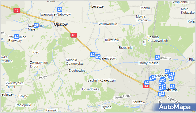 mapa Waleńczów, Waleńczów na mapie Targeo