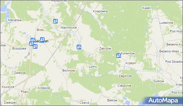 mapa Wałkonowy Górne, Wałkonowy Górne na mapie Targeo