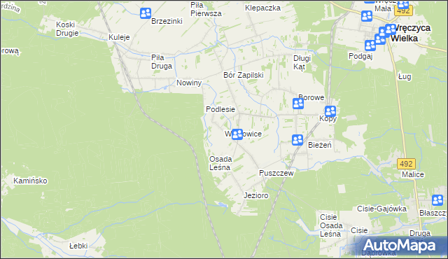 mapa Węglowice, Węglowice na mapie Targeo