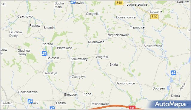 mapa Węgrów gmina Długołęka, Węgrów gmina Długołęka na mapie Targeo