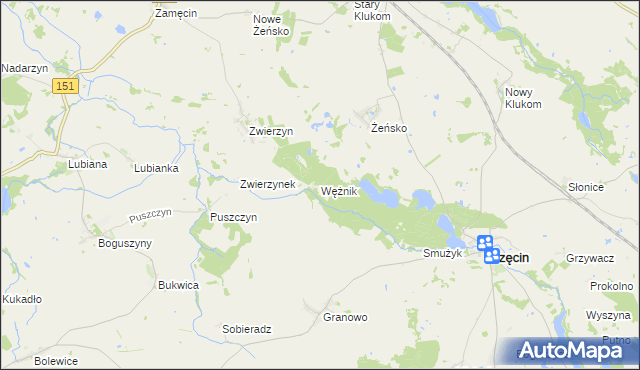 mapa Wężnik, Wężnik na mapie Targeo