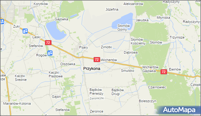 mapa Wichertów, Wichertów na mapie Targeo