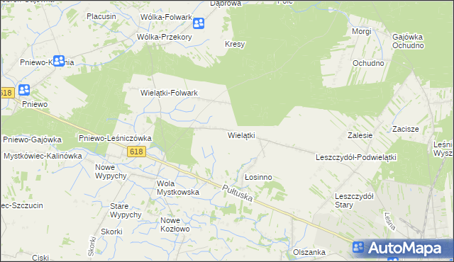 mapa Wielątki, Wielątki na mapie Targeo