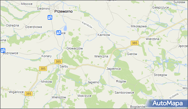 mapa Wieliczna gmina Przeworno, Wieliczna gmina Przeworno na mapie Targeo