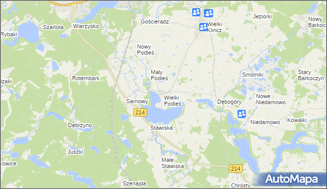 mapa Wielki Podleś, Wielki Podleś na mapie Targeo