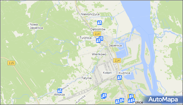 mapa Wieńkowo, Wieńkowo na mapie Targeo