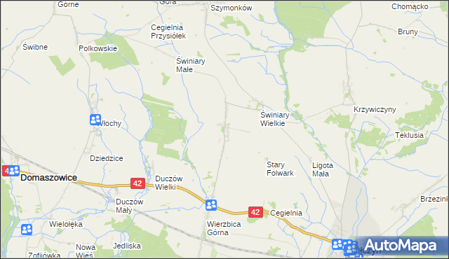 mapa Wierzbica Dolna gmina Wołczyn, Wierzbica Dolna gmina Wołczyn na mapie Targeo