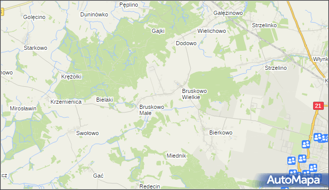 mapa Wierzbięcin gmina Słupsk, Wierzbięcin gmina Słupsk na mapie Targeo