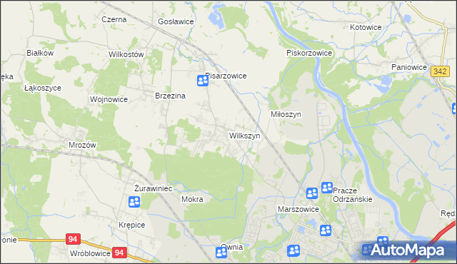 mapa Wilkszyn, Wilkszyn na mapie Targeo