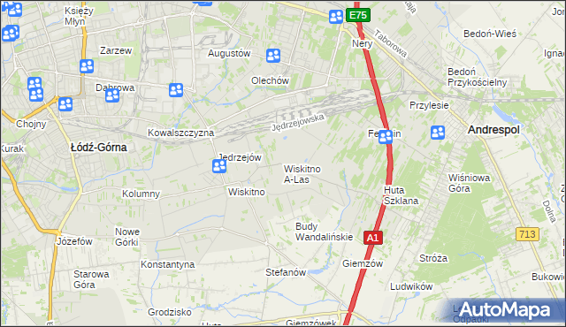 mapa Wiskitno A-Las, Wiskitno A-Las na mapie Targeo