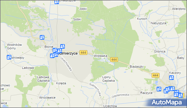 mapa Wisławka, Wisławka na mapie Targeo