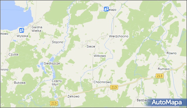 mapa Witkowo gmina Smołdzino, Witkowo gmina Smołdzino na mapie Targeo