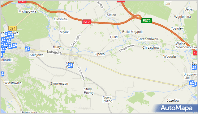 mapa Witowice gmina Końskowola, Witowice gmina Końskowola na mapie Targeo