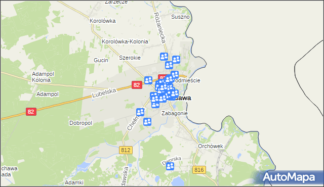mapa Włodawa, Włodawa na mapie Targeo