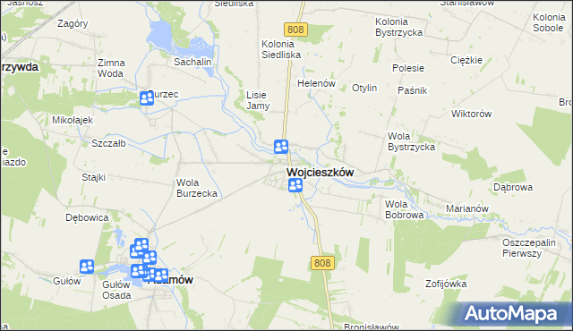 mapa Wojcieszków, Wojcieszków na mapie Targeo