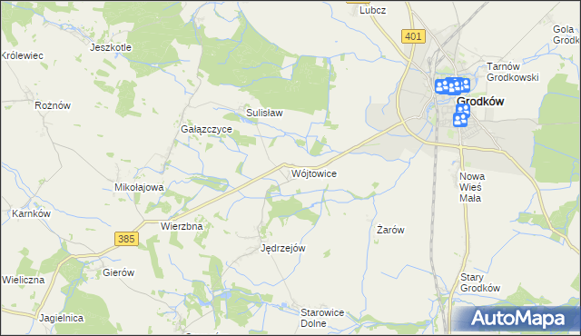 mapa Wójtowice gmina Grodków, Wójtowice gmina Grodków na mapie Targeo